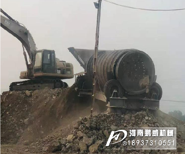 采石场使用的大型双层滚筒筛筛网堵孔解决方法